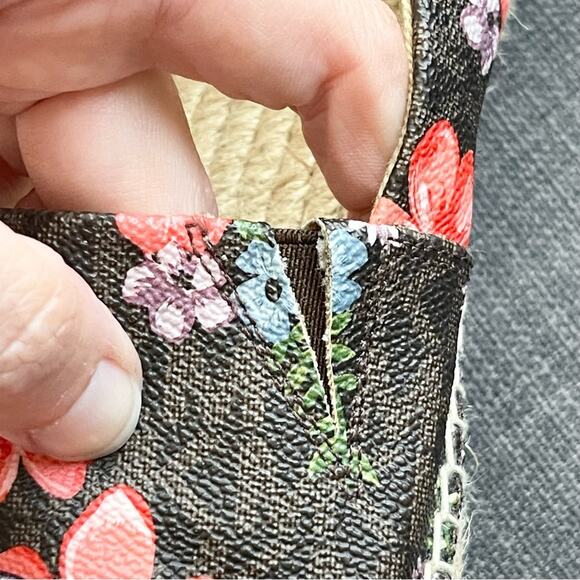 Michael Kors Floral Espadrilles - Brown and Multicolor Flats women size 8.5 - Picture 7 of 7